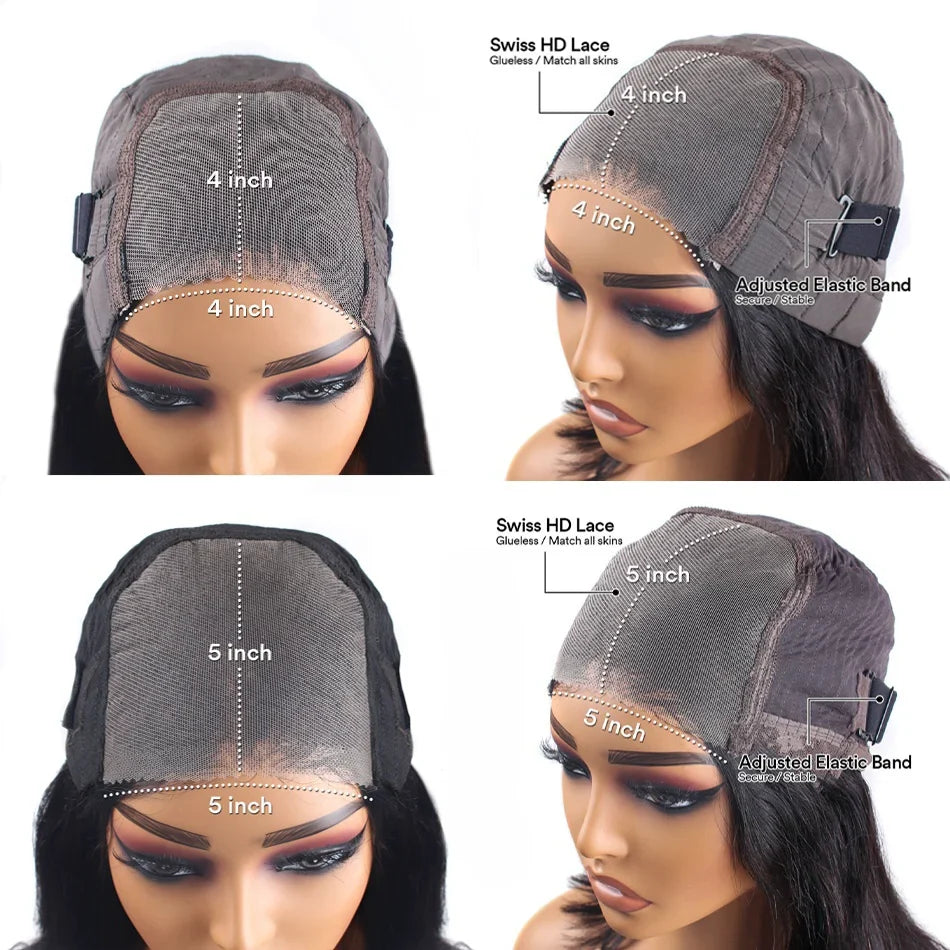 Hd Lace Closure Curly Glueless Wig